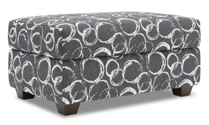 Pouf de rangement personnalisable The Trunk de Sofa Lab de 39 po fabriqué au Canada en tissu - Heather multicolore