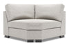 Fauteuil courbé en coin Track de la collection Sofa Lab - Luxury Silver