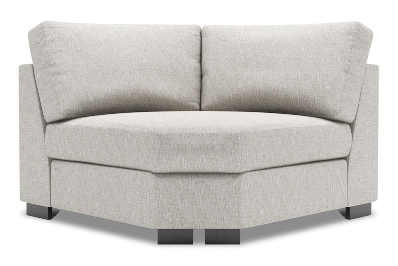 Fauteuil courbé en coin Track de la collection Sofa Lab - Luxury Silver