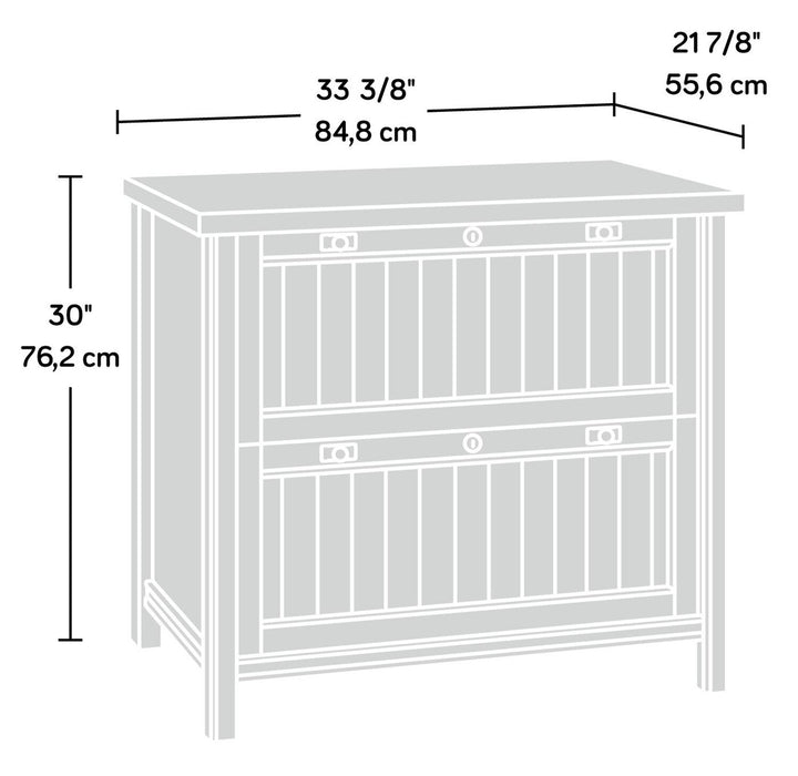 Classeur latéral Retta de 33,39 po à 2 tiroirs - chêne café 