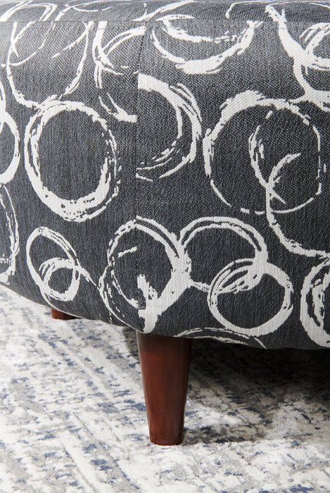 Pouf personnalisable The Curve de Sofa Lab de 31 po fabriqué au Canada en tissu - Heather multicolore