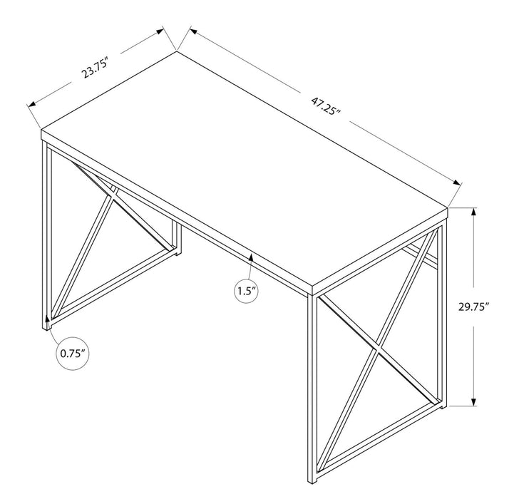 Bureau Paxton de 47,25 po - taupe foncé 