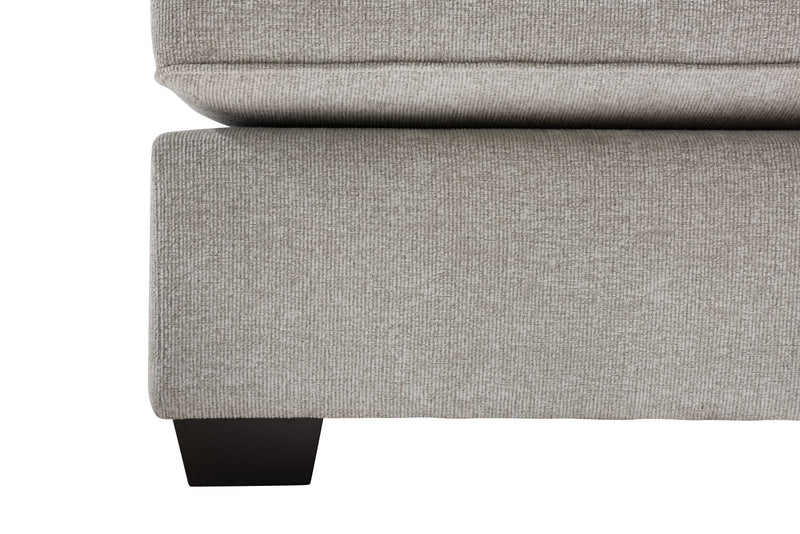 Sofa sectionnel de gauche Verona 2 pièces fabriqué au Canada en tissu d’apparence lin avec coussins amovibles - beige