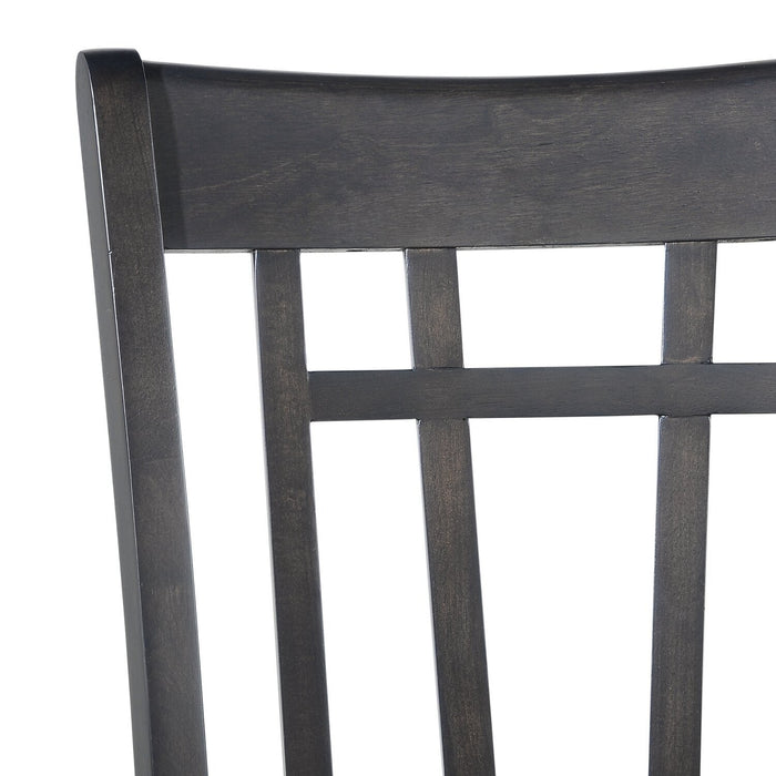 Chaise de salle à manger Dena en tissu de cuir végétalien - grise