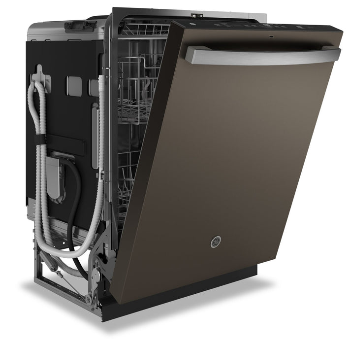 Lave-vaisselle encastré GE à 47 dBA de 24 po avec commandes sur le dessus et technologie de séchage Dry BoostMC - ardoise - GDT650SMVES