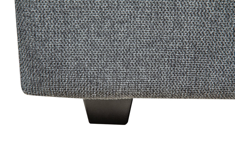 Pouf de rangement modulaire Evolve de Scott Living de 39,5 po en tissu d’apparence lin avec coussin en duvet et plumes - gris anthracite