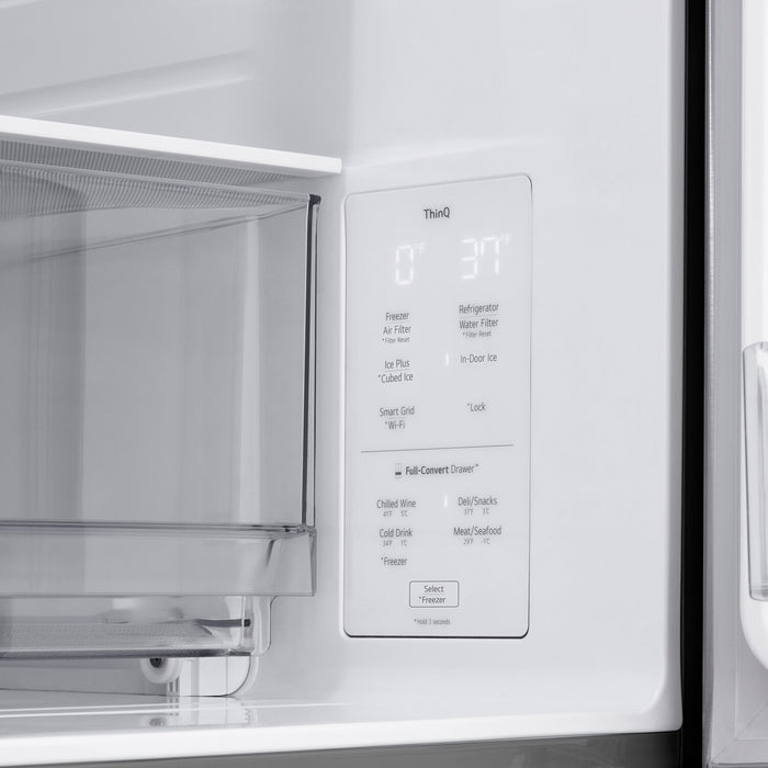 Réfrigérateur LG de 29 pi³ et de 36 po à portes françaises - acier inoxydable Smudge-ProofMD - LF29S8330S