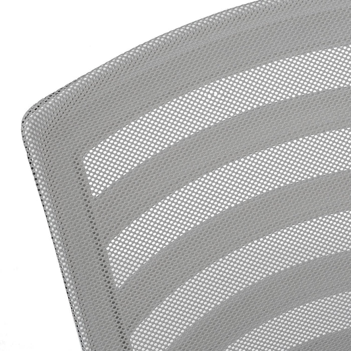 Chaise de bureau Felton de 24 po - blanche avec mailles grise