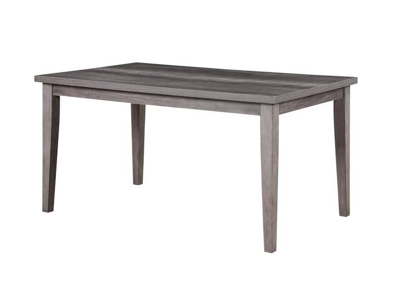 Ensemble de salle à manger Krew 7 pièces en mélamine avec table de 60 po (L) et 6 chaises - gris