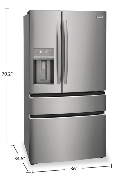 Réfrigérateur Frigidaire Gallery de 26,3 pi³ et de 36 po de profondeur standard à 4 portes françaises - acier inoxydable Smudge-ProofMD - GRMS2773AF