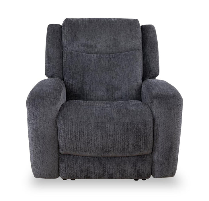 Fauteuil à inclinaison électrique Atlantis de 38 po en tissu avec position zéro gravité - gris foncé