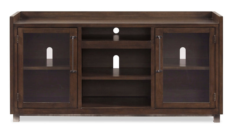 Meuble pour téléviseur traditionnel Starmore de 70 po avec rangement et système de gestion des câbles pour téléviseurs jusqu’à 80 po - brun