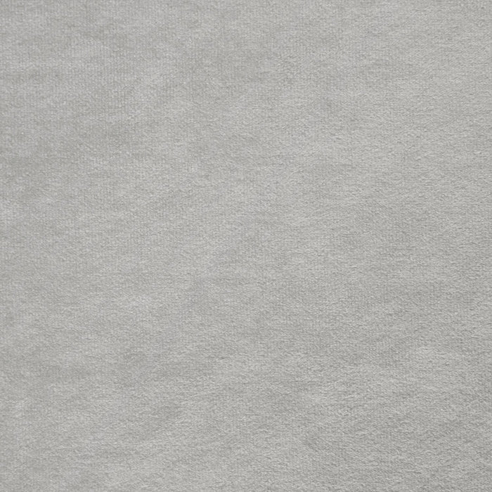 Lit rembourré à oreilles Penelope en tissu de velours gris avec clous décoratifs et capitonnage à boutons - format grand lit