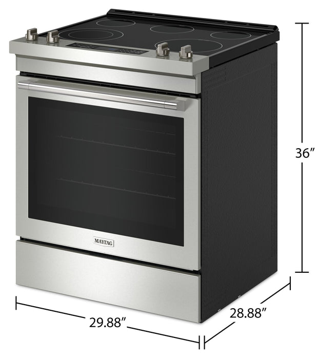 Cuisinière électrique Maytag de 6,4 pi³ avec friture à air et technologie AquaLiftMD - acier inoxydable résistant aux traces de doigts - YMES8800PZ