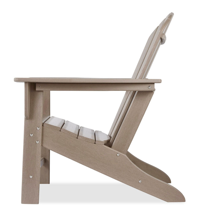 Chaise Adirondack Bask pour la terrasse à l’extérieur - plastique à haute densité, résistante aux rayons UV et aux intempéries - taupe