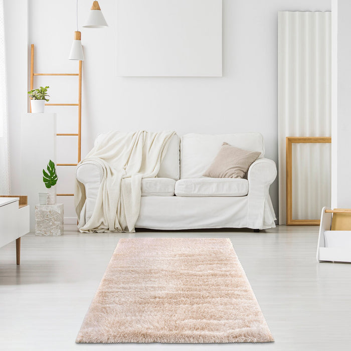 Carpette à poil long Harlow beige - 7 pi 9 po x 9 pi 5 po