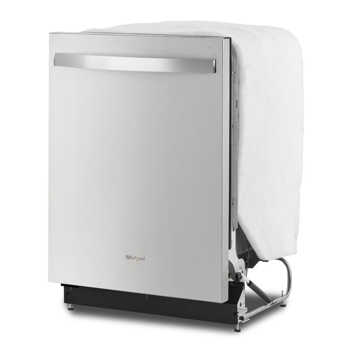 Lave-vaisselle encastré Whirlpool de 24 po et de 51 dBA avec commandes sur le dessus et 3e panier - acier inoxydable résistant aux traces de doigts - WDT730HAMZ