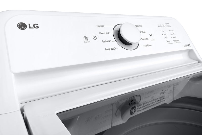 Laveuse haute efficacité LG à chargement par le haut de 4,8 pi³ - blanche - WT6105CW