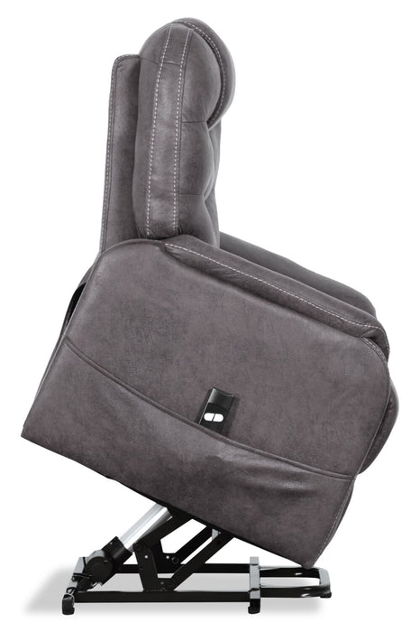Fauteuil basculeur à inclinaison électrique Landon de 34 po en microfibre - gris