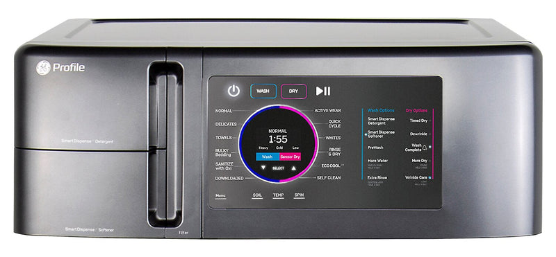 Laveuse-sécheuse tout-en-un ultrarapide Profile de 5,5 pi³ avec pompe à chaleur sans conduit et mode d’élimination de poils d’animaux - PFQ97HSPVDS