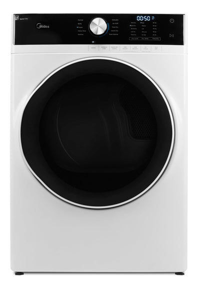 Midea 8 Cu. Ft. Electric Dryer - White - Stackable - MLE52N4AWW | Sécheuse électrique Midea de 8 pi³ - blanche - superposable - MLE52N4AWW