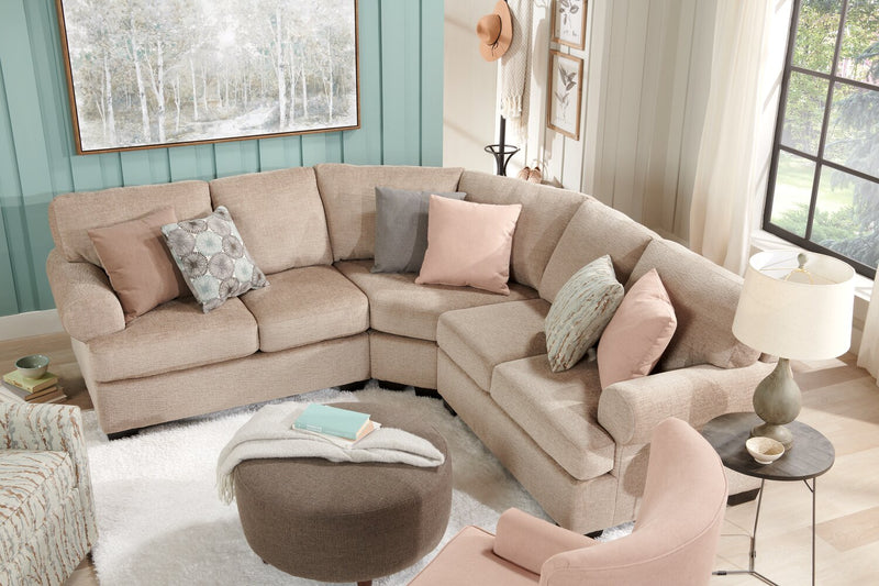 Causeuse de gauche Roll de la collection Sofa Lab - Luxury Taupe