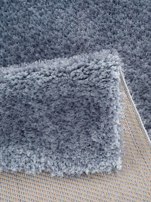 Carpette à poil long Lawson bleue - 5 pi x 7 pi