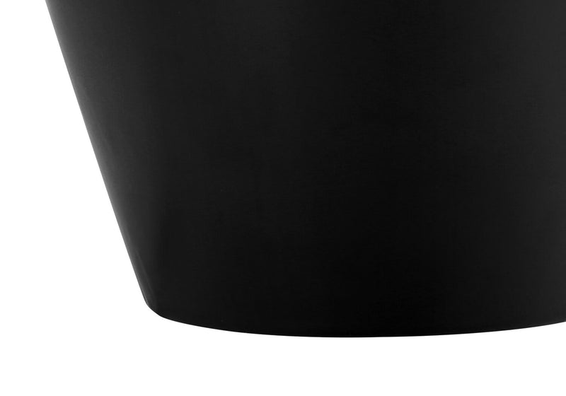 Lampe de table de 17 po en céramique noire avec abat-jour cylindrique