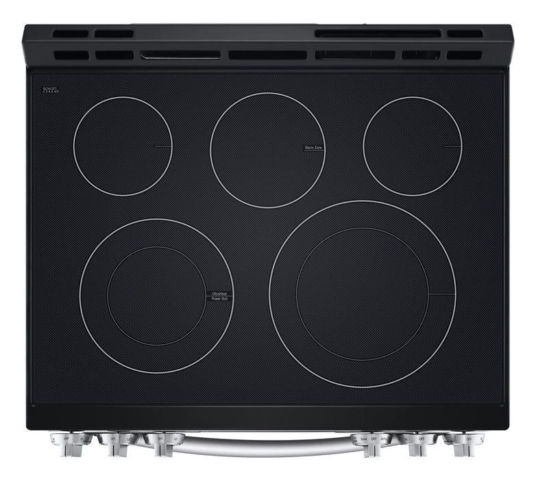 Cuisinière intelligente électrique LG de 6,3 pi³ avec friture à air et convection par ventilateur - acier inoxydable Smudge-ProofMD - LSEL6333F