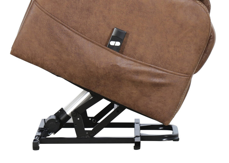 Fauteuil basculeur à inclinaison électrique Landon de 34 po en microfibre - brun