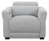 Fauteuil à inclinaison électrique Cindy Crawford Home de 40,5 po en tissu avec appuie-tête électrique - gris