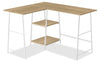 Bureau en forme de L Evlin de 42 po à tablettes - naturel