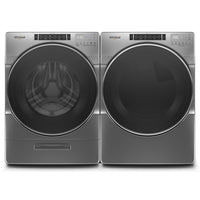 Laveuse à chargement frontal 5,8 pi³ et sécheuse électrique 7,4 pi³ Whirlpool, vapeur - ombre chrome