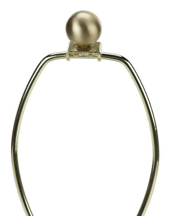 Lampe de table de 21 po en résine crème et dorée