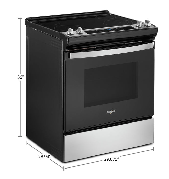 Cuisinière électrique Whirlpool de 4,8 pi³ avec autonettoyage - acier inoxydable - YWEE515S0LS