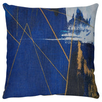 Coussin décoratif abstrait - bleu
