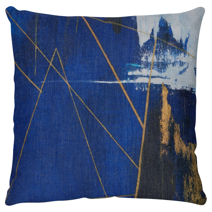 Coussin décoratif abstrait - bleu