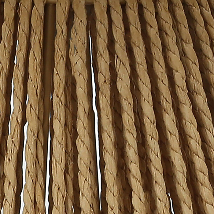 Lampe de table bohème de 22 po corde brune