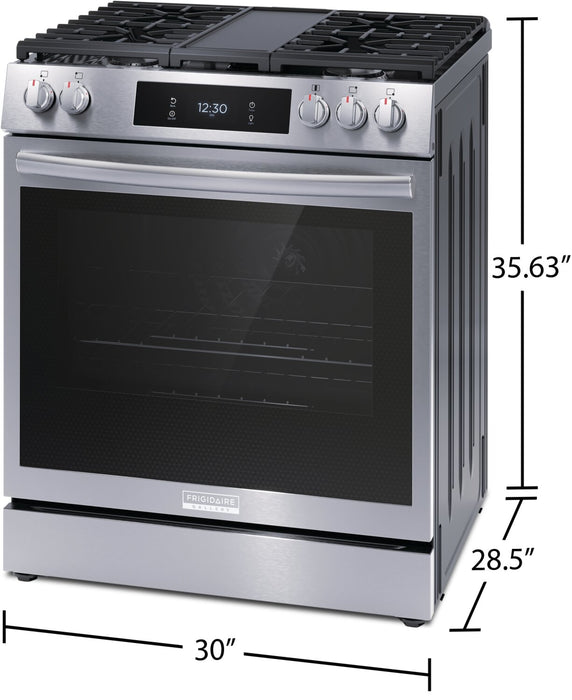 Cuisinière à gaz Frigidaire Gallery de 6 pi³ avec convection totale et friture à air - acier inoxydable Smudge-ProofMD - GCFG3060BF