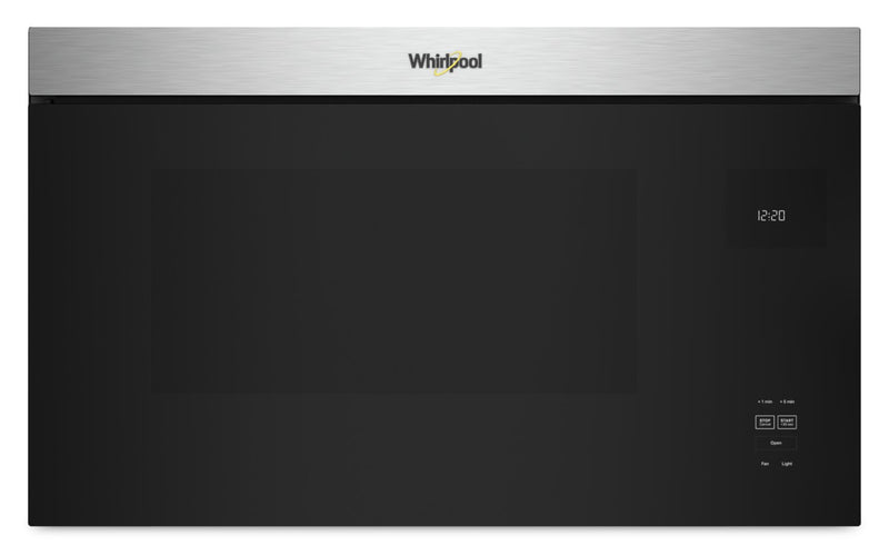 Four à micro-ondes à hotte intégrée Whirlpool de 1,1 pi³ à installation affleurée avec cuisson à 900 W - acier inoxydable résistant aux traces de doigts - YWMMF5930PZ