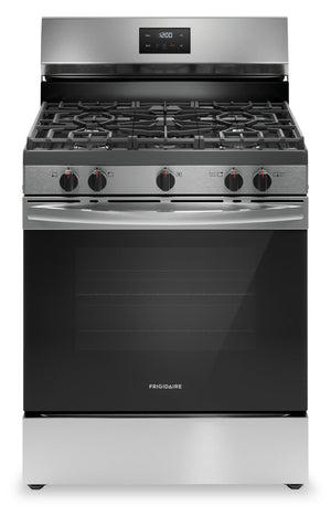 Cuisinière à gaz Frigidaire de 5,1 pi³ avec ébullition rapide et surface de cuisson à 5 brûleurs - acier inoxydable - FCRG3052BS
