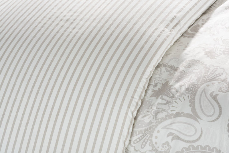 Ensemble d'édredon Indie Paisley 3 pièces pour lit double ou grand lit - blanc