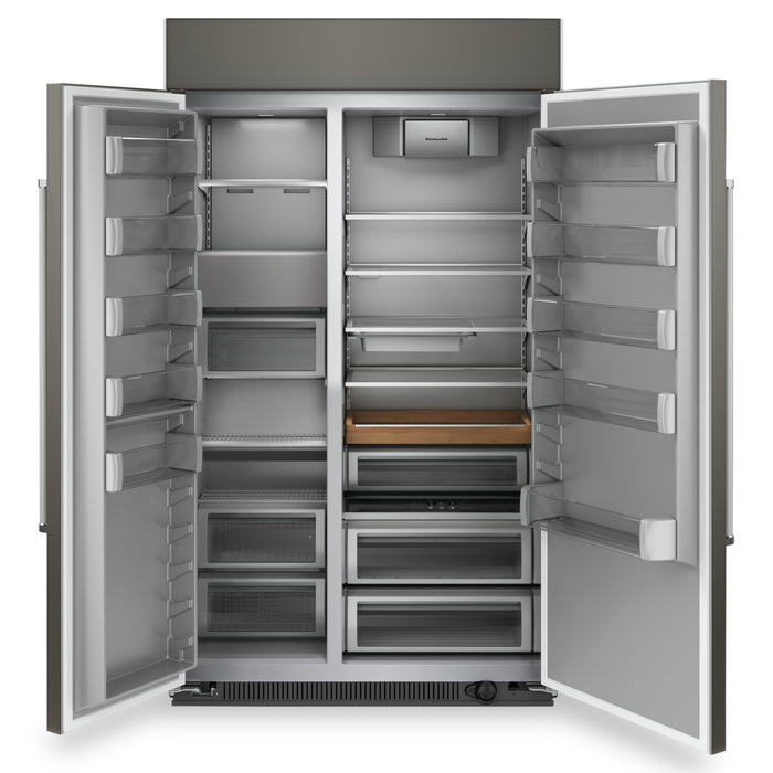 Réfrigérateur KitchenAid de 30 pi³ et de 48 po à compartiments juxtaposés - panneau personnalisable - KBSN708MPA