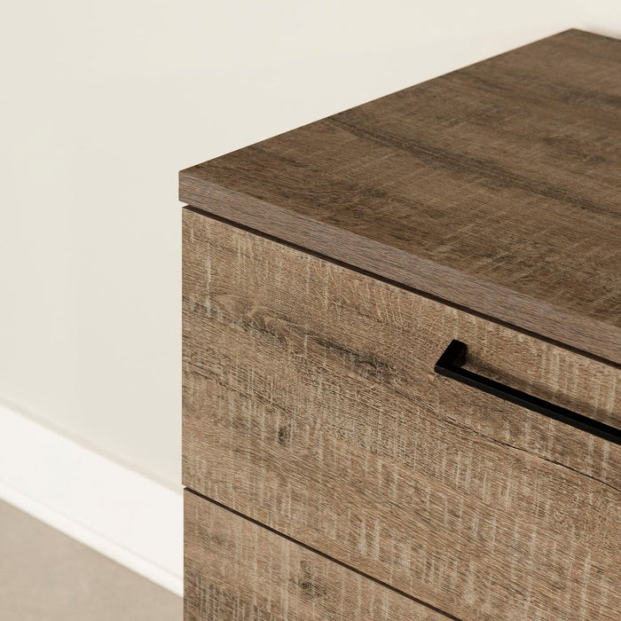 Commode verticale Everley de 29 po (L) x 49 po (H) à 5 tiroirs pour la chambre à coucher - brune