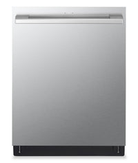 Lave-vaisselle intelligent encastré LG Studio à 40 dBA de 24 po avec commandes sur le dessus et QuadWashMC …