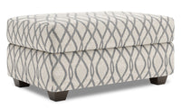Pouf de rangement The Trunk de Sofa Lab de 39 po fabriqué au Canada en tissu - Steel multicolore