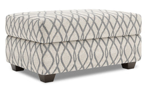 Pouf de rangement personnalisable The Trunk de Sofa Lab de 39 po fabriqué au Canada en tissu - Steel multicolore