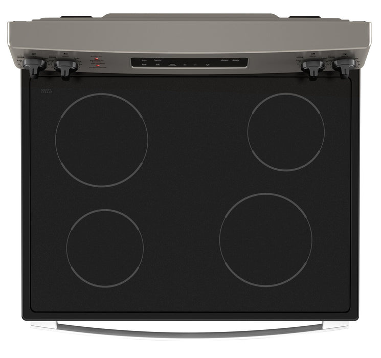Cuisinière électrique GE de 5 pi³ avec autonettoyage et 4 brûleurs - ardoise - JCB630ETES