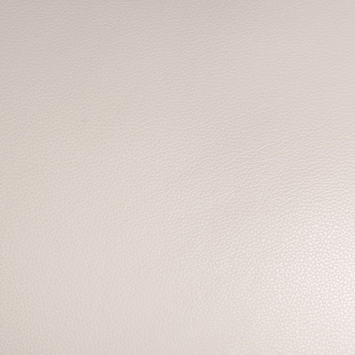 Causeuse Vita de Château d’Ax de 70 po en cuir 100 % véritable avec coutures à motif de diamant et pattes en bois - gris fumée