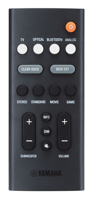 Barre de son compacte à 2.0 canaux YAMAHA avec DolbyMD Digital et caisson d’extrêmes graves intégré (SR-C20A)